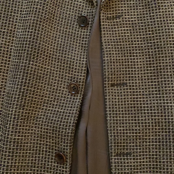Ex-boyfriend blazer! Made in Italy Verri brand. cream and chocolate. 3 buttons. - Picture 2 of 4